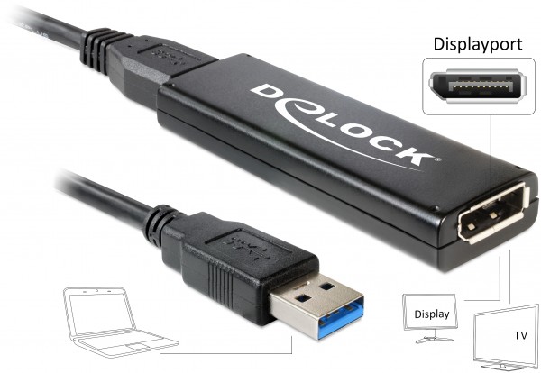 Delock USB 3.0 zu Displayport Adapter