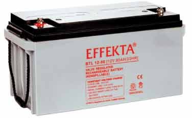 Effekta zbh. Akku 12V/ 80Ah, 10-Jahresbatterien