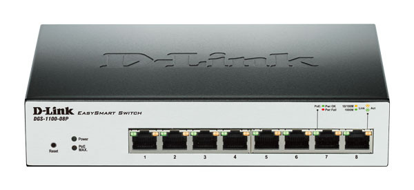 D-Link Switch 1000/100/10Mbit 8xTP - PoE