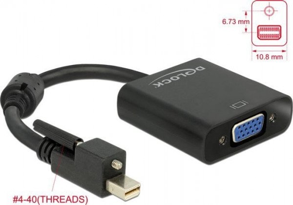 DeLock Adapter mini Displayport Stecker > VGA Buchse