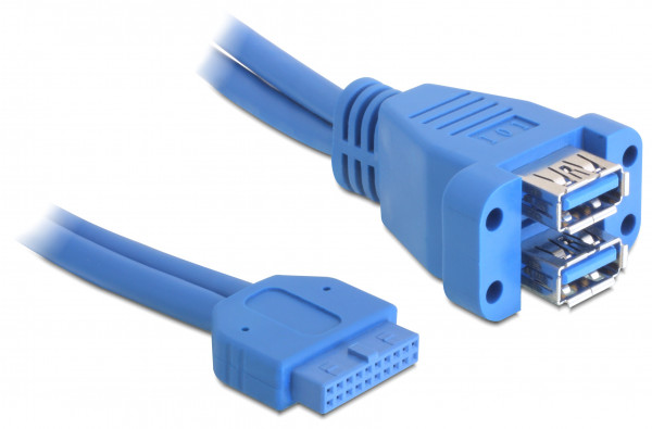 DeLock USB 3.0 Pin Header Buchse > 2 x USB 3.0 A Buchse