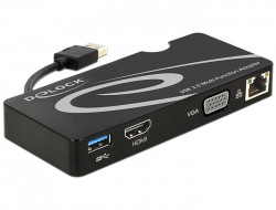 DeLock Adapter USB 3.0 > VGA/HDMI/USB 3.0/Ethernet