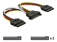 DeLock Kabel Power SATA 2xHDD ->15pin SATA-St