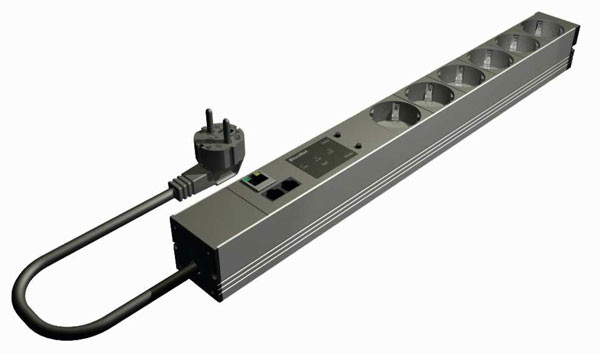 Bachmann Steckdosenleiste, 19", 6xDosen(CEE7)->Stecker(CEE7), PDU, 10/100Mbit,