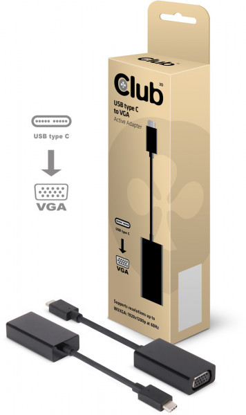 Adapter USB 3.1 C => VGA *Club3D* Active