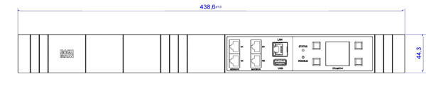 Bachmann PDU, Steckdosen, 8xDosen(C13)-> 1ph Zuleitung 3m, 16A, mit Stecker CEE 16A blau, BN7000