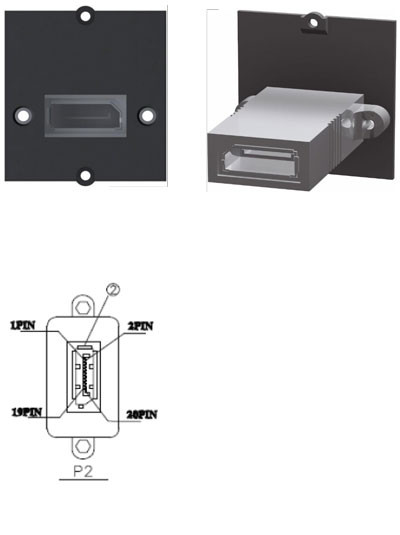 Bachmann Kupplung DisplayPort Buchse/Buchse schwarz (Keystone)