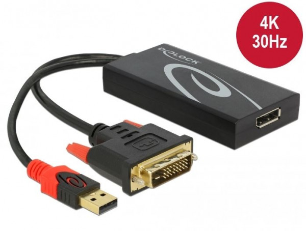 Adapter DisplayPort => DVI-D aktiv 4K *DeLock*