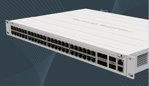 MikroTik Cloud Router Switch CRS354-48P-4S+2Q+RM, 48x Gigabit RJ45 POE, 4x SFP+ 10G, 2x QSFP+ 40G, 7