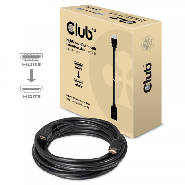 Kabel Video HDMI 1.4 High Speed ST/BU 5,0m HD *Club3D*